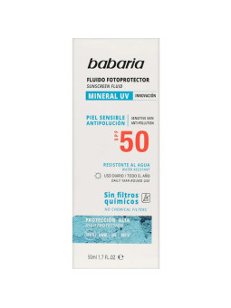 Babaria Sun Fluide Photoprotecteur Visage Minéral SPF50 50ml