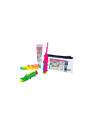 Fluorkin Enfants Trousse Voyage Crocodile Lot de 3 Pièces