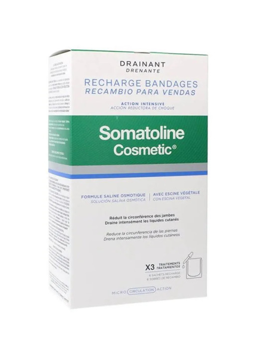 Somatoline Bande de Drainage Rechargeable Action Anti-Choc 6 Unités