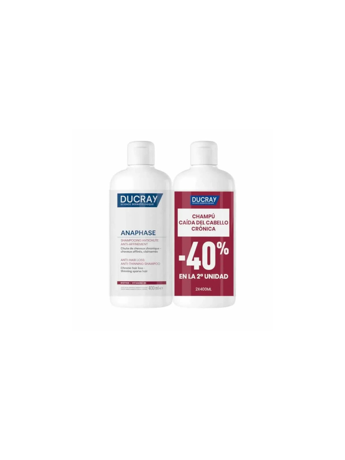 Ducray Anaphase+ Shampooing Antichute Anti-Affinement 2x400ml