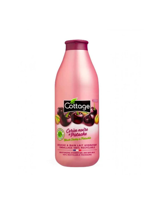Cottage Gel Douche Crémeux Hydratant Cerise Noire et Pistache 750ml