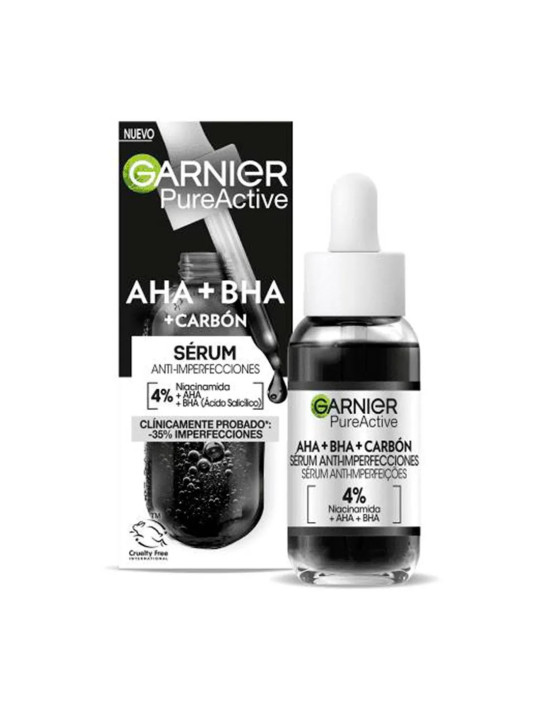 Garnier Pure Active Sérum Anti-Imperfections AHA BHA Charbon 30ml