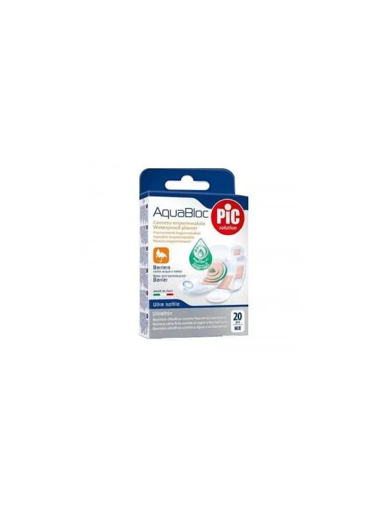 Pic Aquabloc Pansement Adhésif Rond Bactéricide 22,5mm