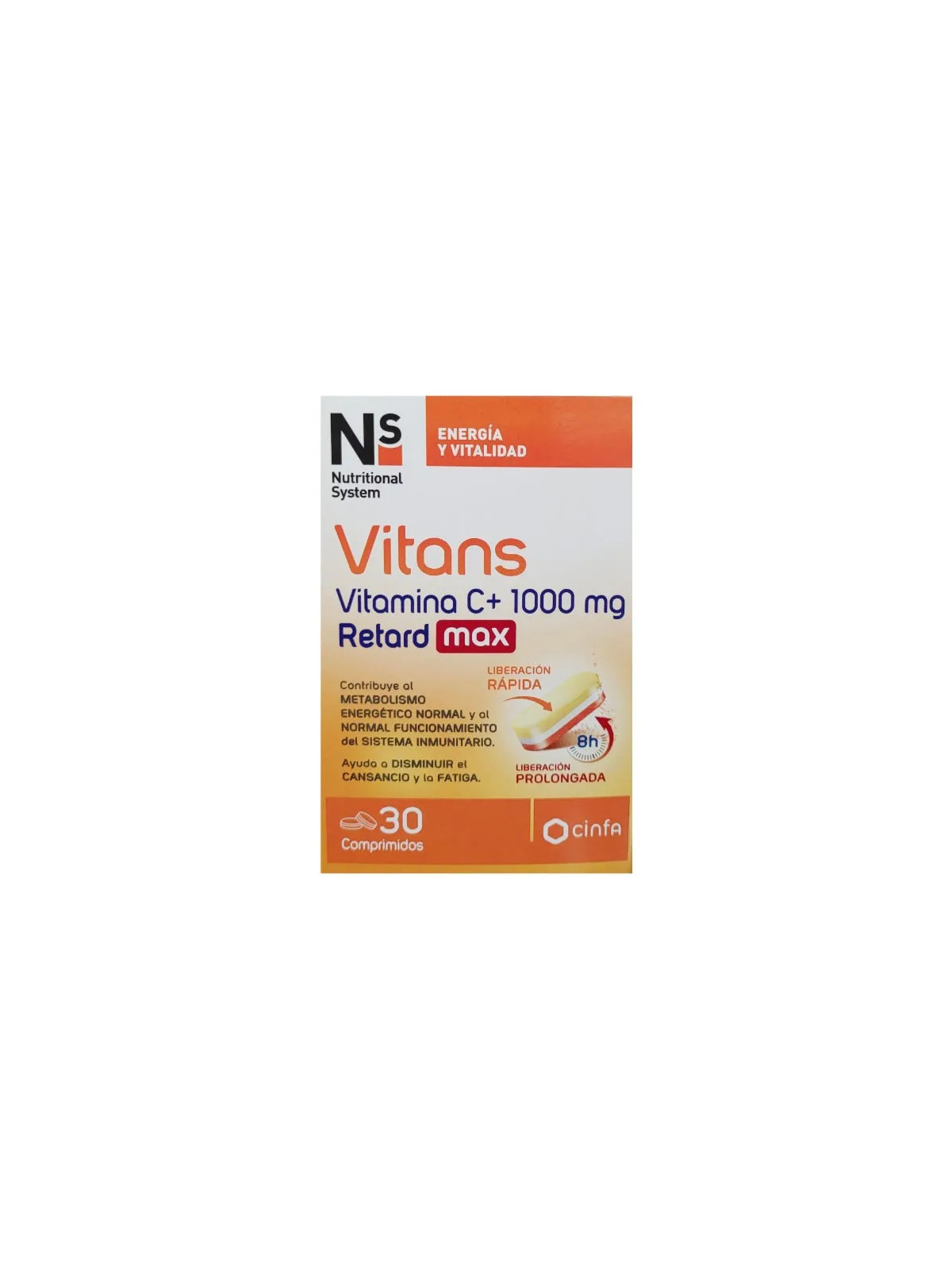 NS Vitans Vitamin C+ 1000mg Retard Max 30 Comprimés