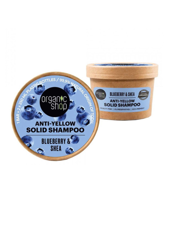Organic Shop Blueberry Shampooing Solide Anti-Jaunissement 60g