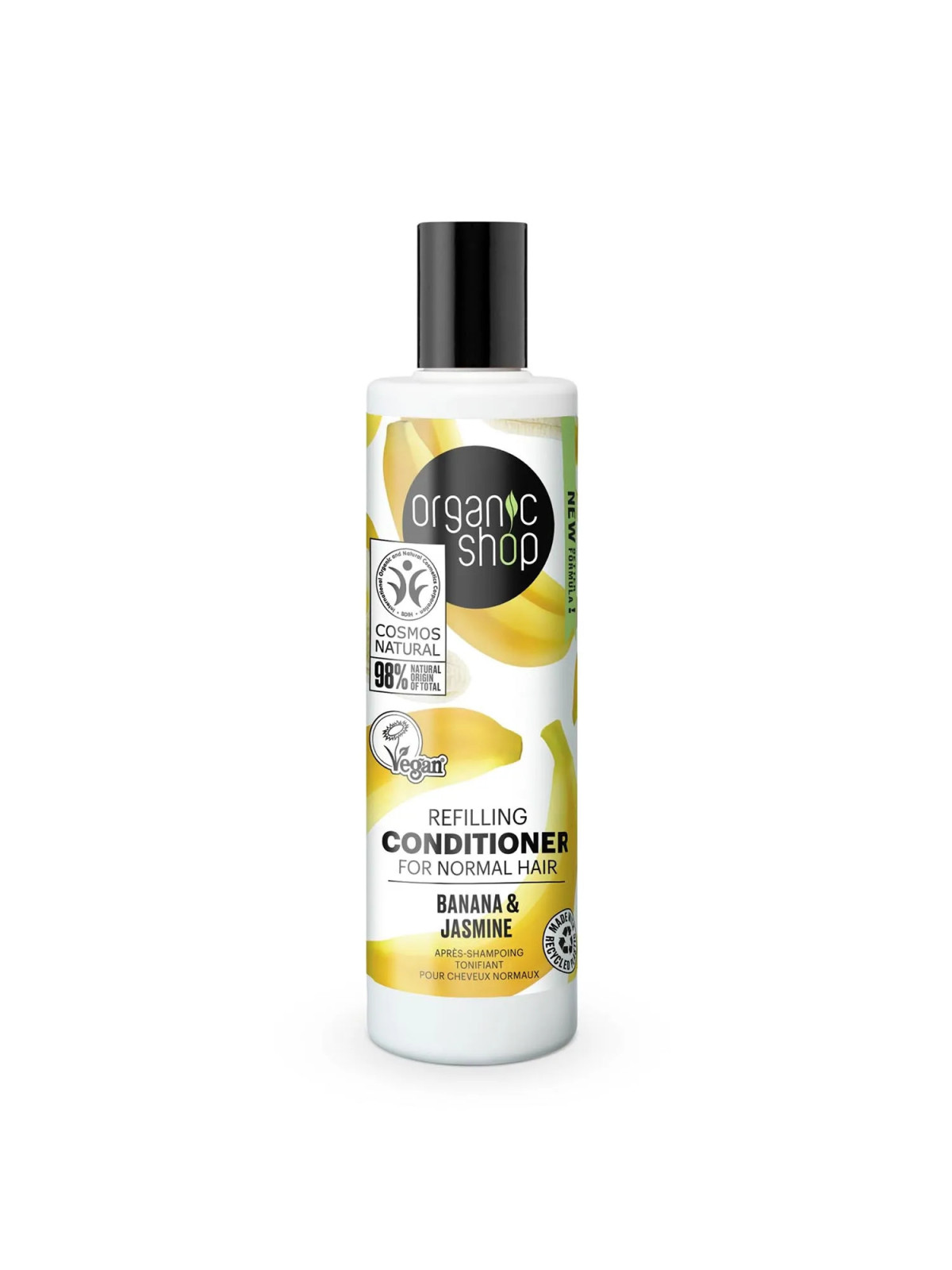 Organic Shop Banana Refillin Après-Shampooing Cheveux Normaux 280ml