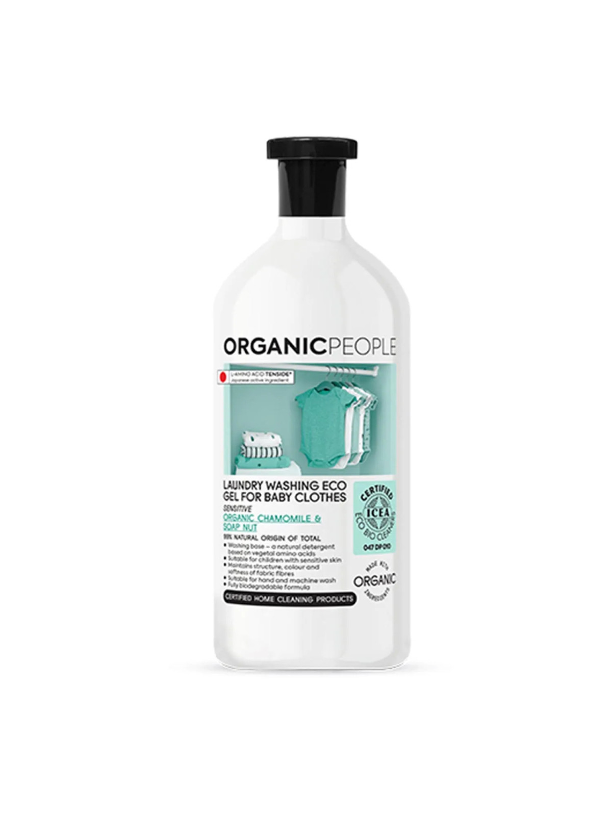 Organic People Lessive Écologique Vêtements Bébé Camomille et Noix de Lavage 200ml