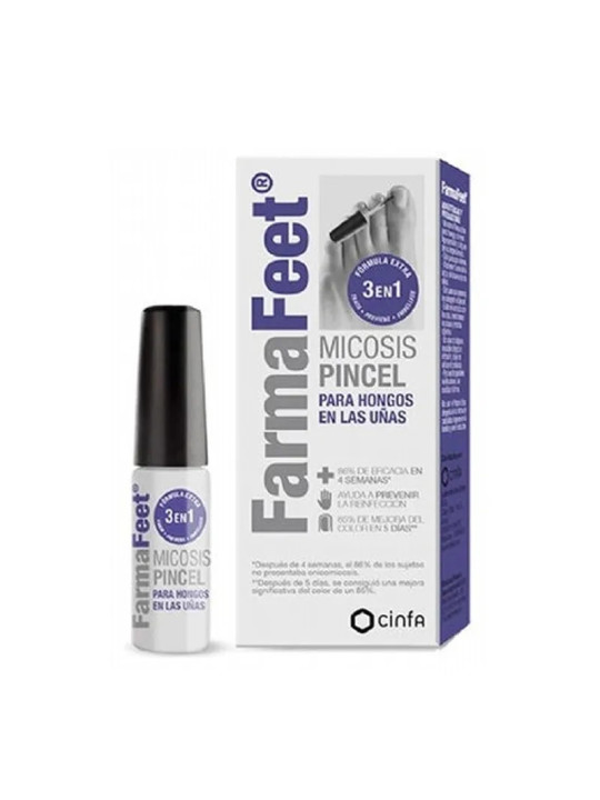 Cinfa FarmaFeet Pinceau Champignons Mycose pour Ongles Formule 3 en 1 14 ml
